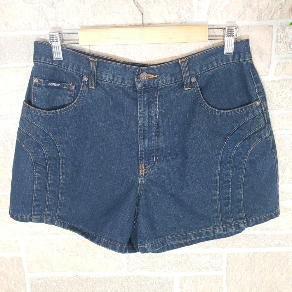 SQUEEZE High Waist Stretch Jean Shorts Size 12